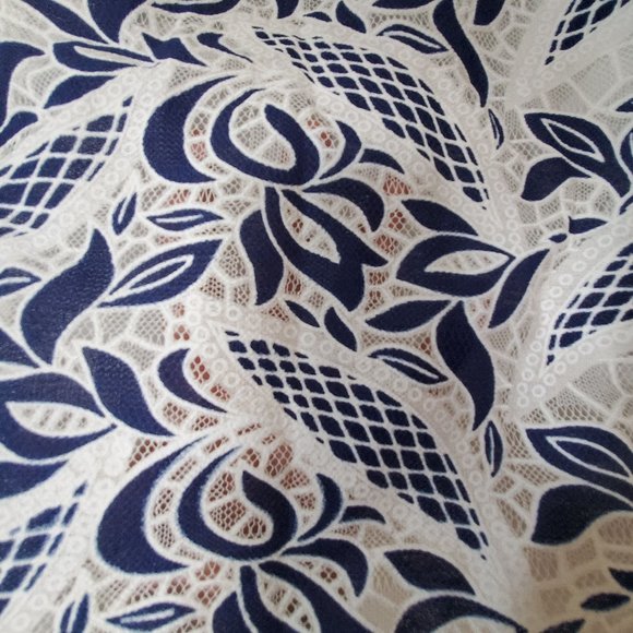 ModCloth Color, Texture, Flatter Mini Dress in Navy Blue and White - Size M - Picture 4 of 9